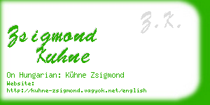 zsigmond kuhne business card