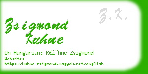 zsigmond kuhne business card